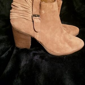 Franco Fortini Tan Suede Ankle Boots